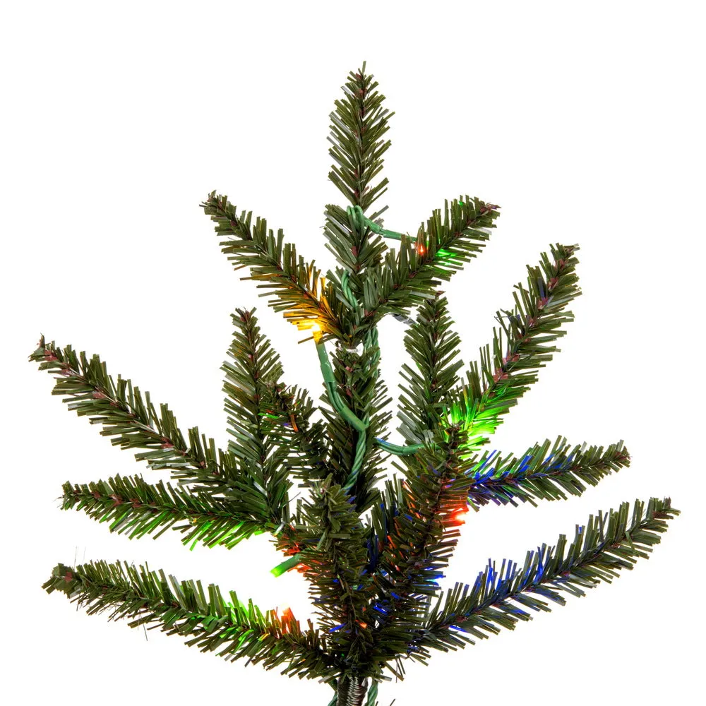10' x 74" Natural Fraser Fir Artificial Christmas Tree Colored Dura-Lit LED