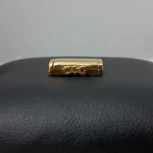 10K Yellow Gold Plain Sleek Lock / 3.7gr / 9mm