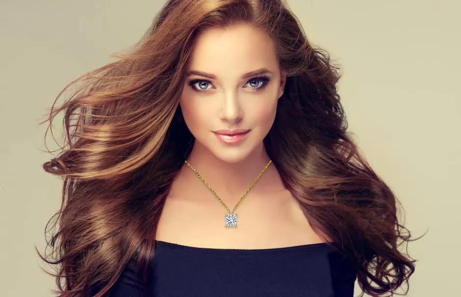 18K Yellow Gold 4 Carat Created Cubic Zirconia Princess Stud Necklace Plated 18 inch
