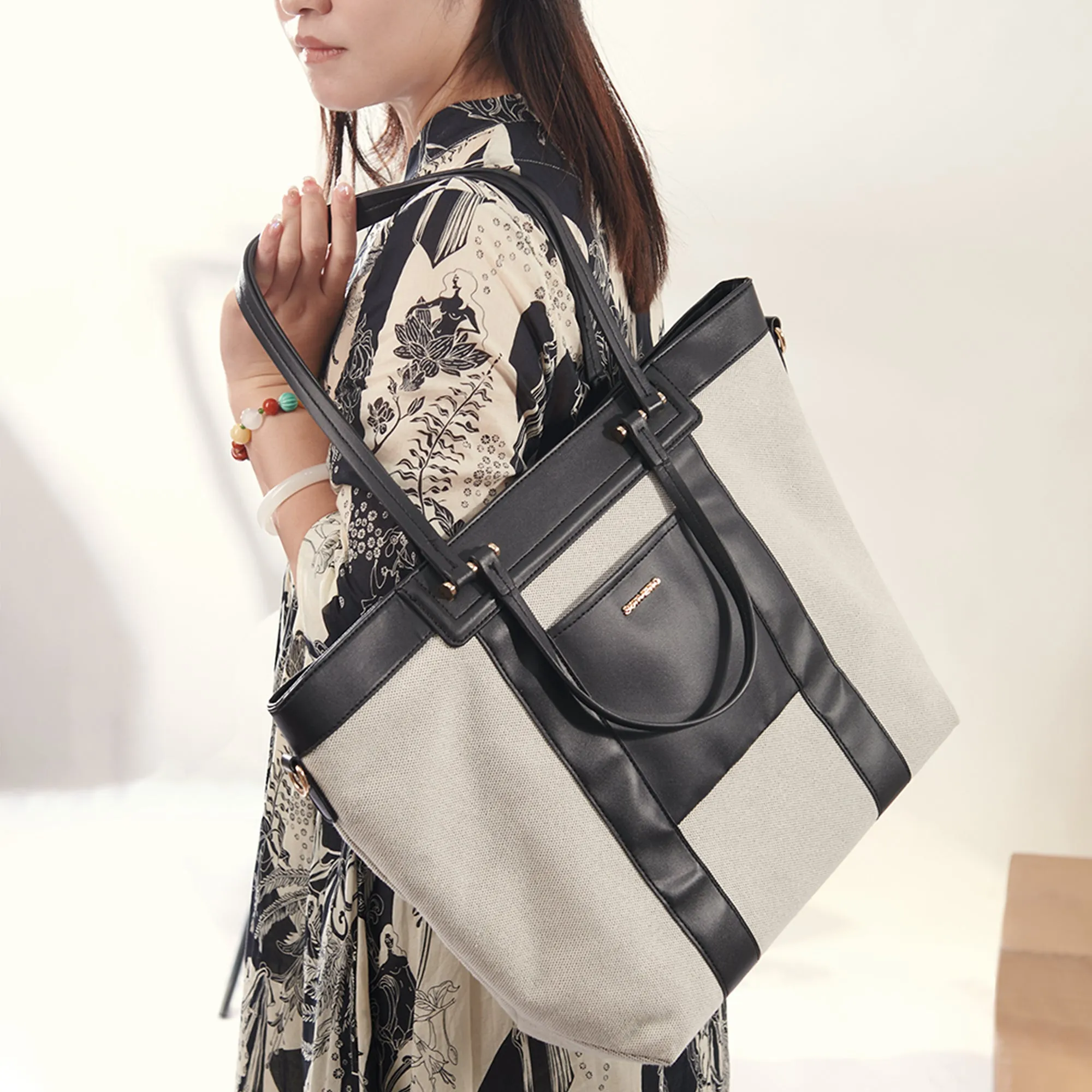 2 Color Canvas Diaper Handbag