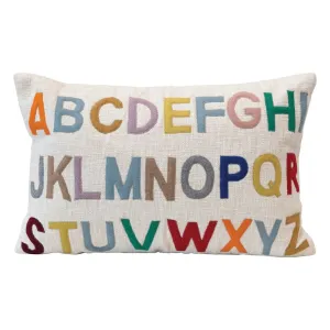 24x16 Cotton ABC Pillow