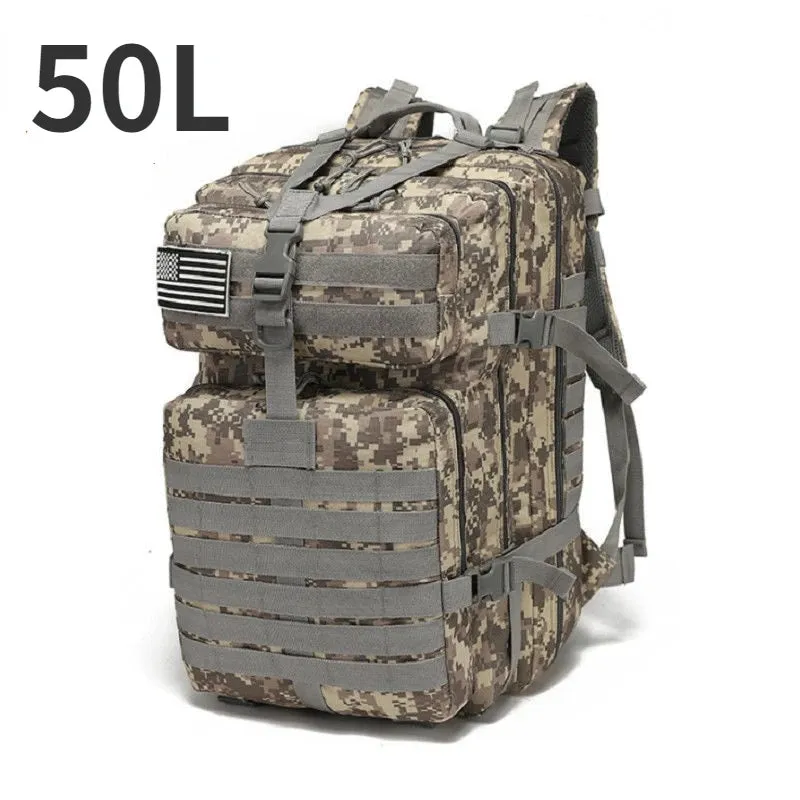 50L/30L Camo Bag Men Tactical Backpack Molle Bag Out Bag Waterproof Camping Hunting Backpack Trekking Hiking