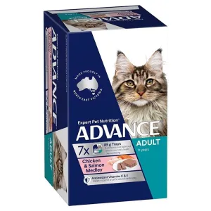 ADVANCE CT WET ADULT CHICKEN /SALMON 85G X7