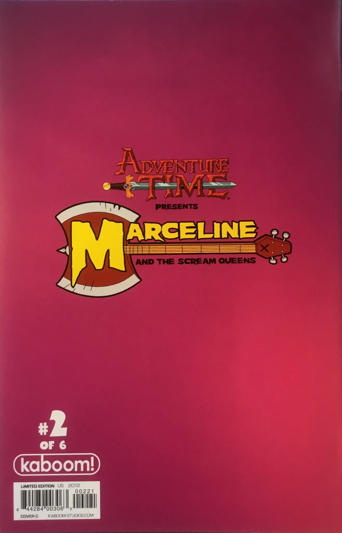 ADVENTURE TIME MARCELINE AND THE SCREAM QUEENS # 2 (1:15 VARIANT COVER)