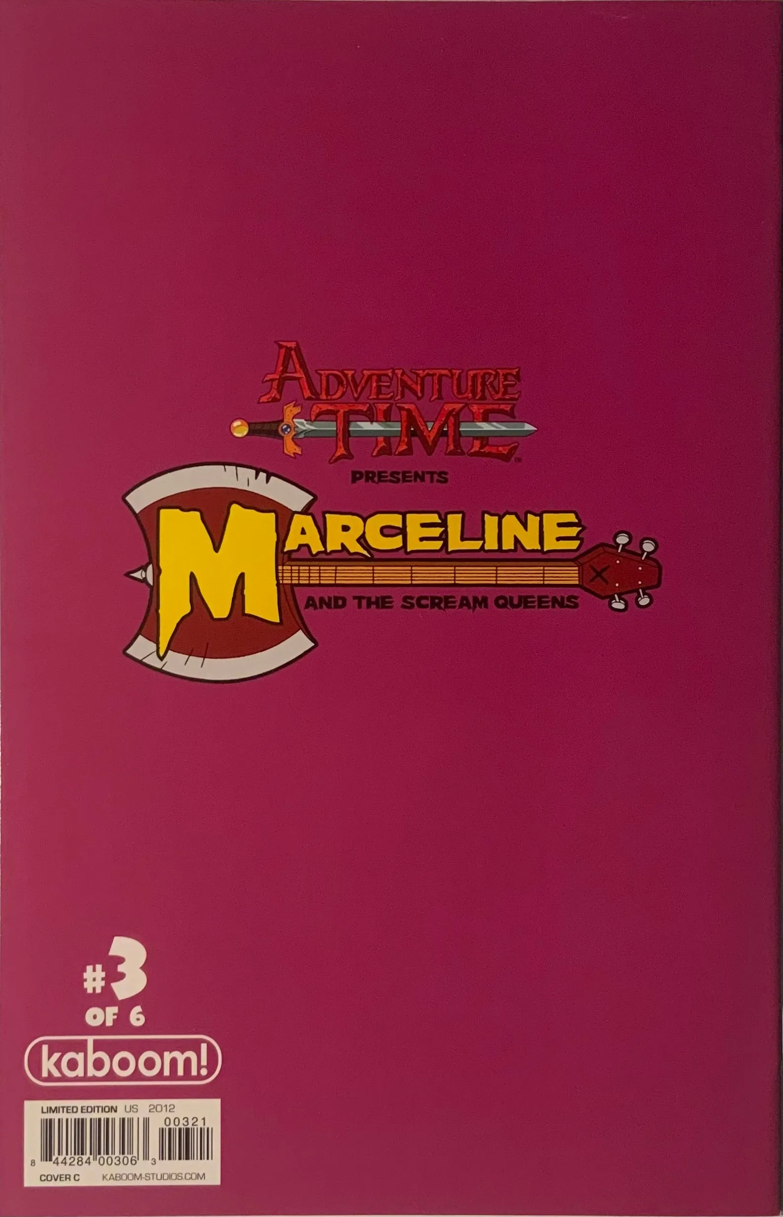 ADVENTURE TIME MARCELINE AND THE SCREAM QUEENS # 3 (1:15 VARIANT COVER)