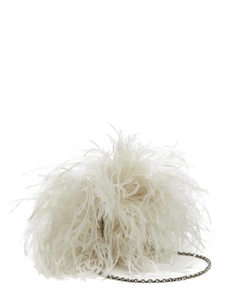 Alexander McQueen Feather Clutch Bag