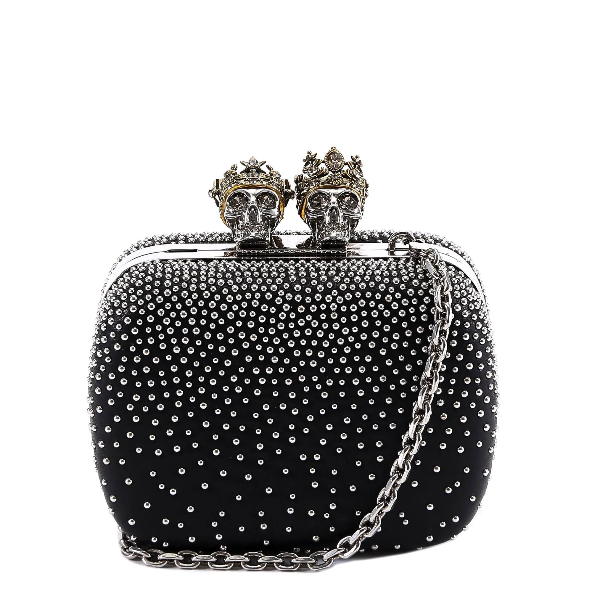 Alexander McQueen King And Queen Skull Clutch Bag