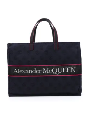 Alexander McQueen Logo Intarsia Tote Bag
