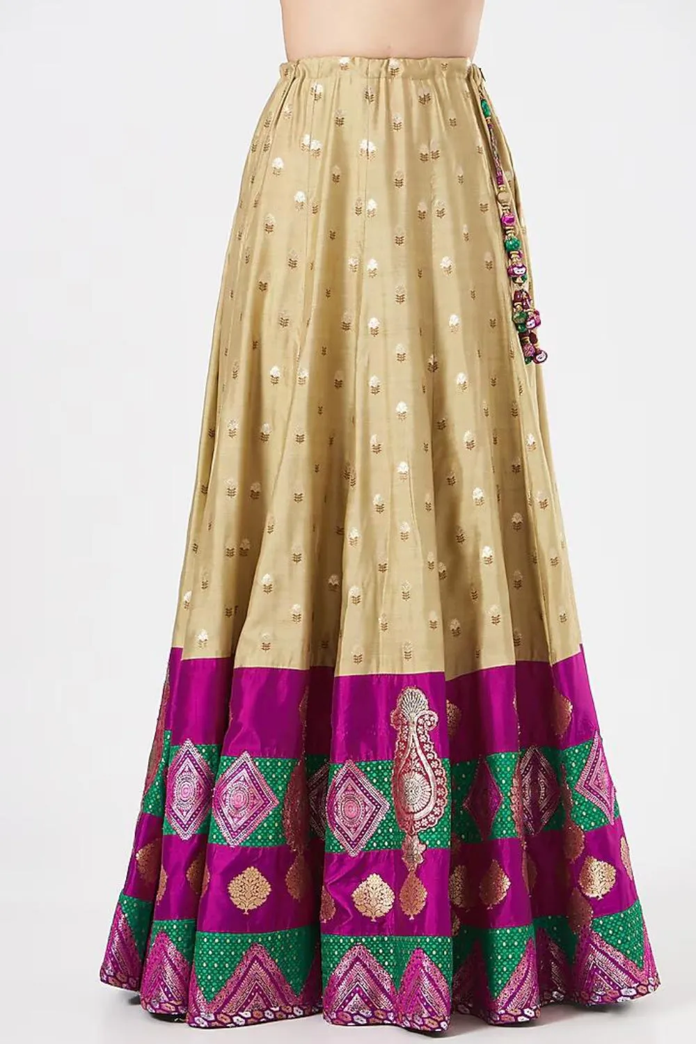 Beige Pure Pink Lehenga Set
