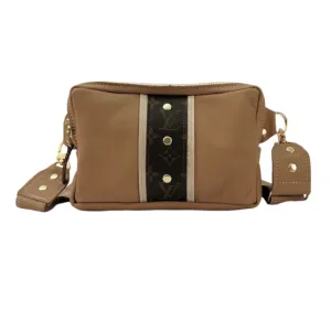 Bella Belt Bag In Mocha Mousse Leather | Upcycled LV