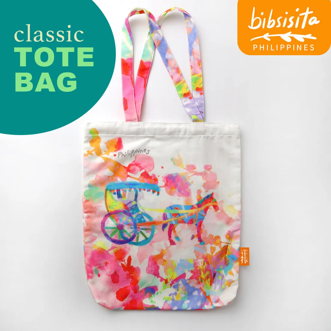 Bibsisita Canvas Tote Bag- PASTEL KALESA