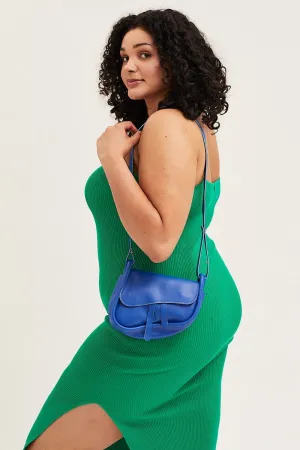Blue Crossbody Saddle Bag