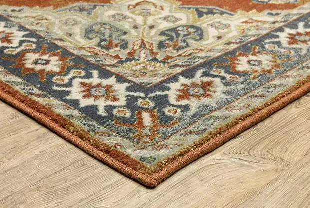Branson BR04A Rust/Beige Rug