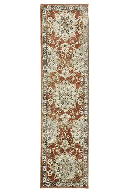 Branson BR04A Rust/Beige Rug