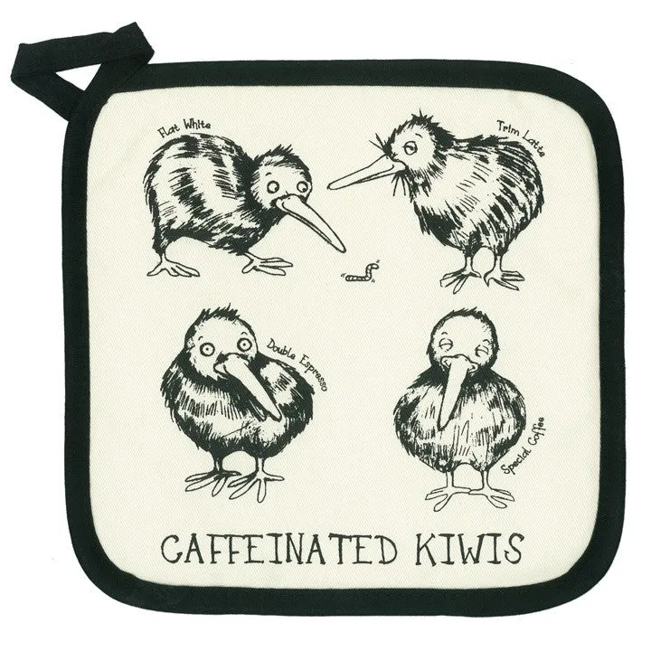 Caffeinated Kiwis Pot Holder
