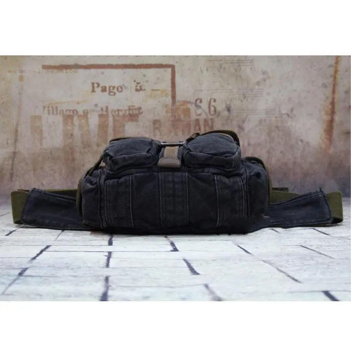 Canvas Black Mens Khaki Messenger Bags Small Postman Bag Canvas Courier Bag For Men