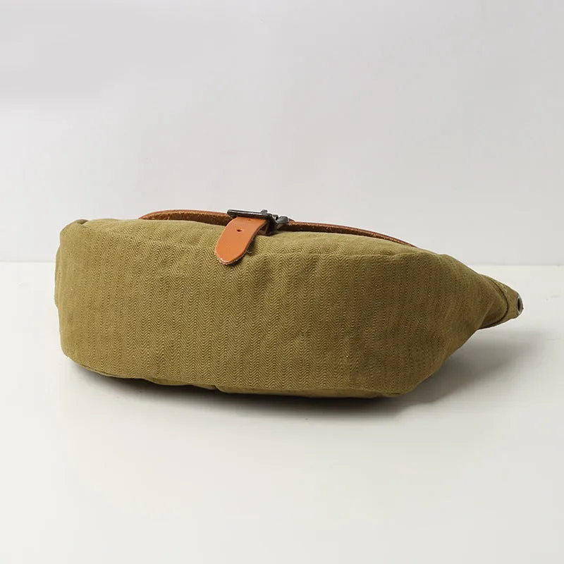 Canvas Crossbody Hobo Bags Canvas And Leather Shoulder Bag For Women