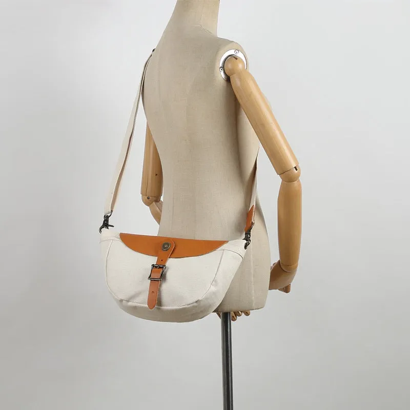 Canvas Crossbody Hobo Bags Canvas And Leather Shoulder Bag For Women