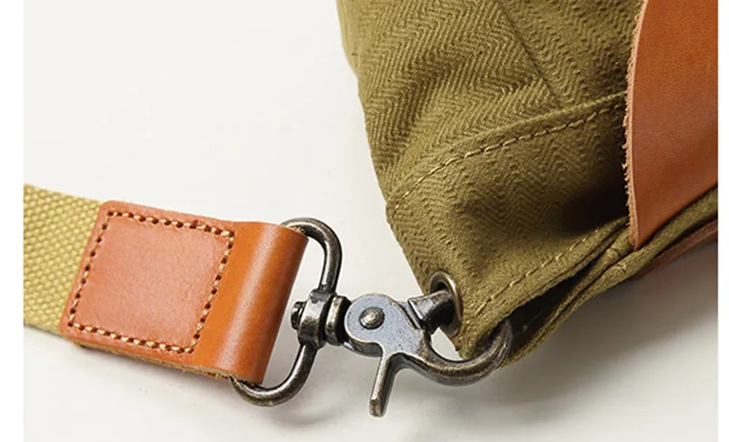 Canvas Crossbody Hobo Bags Canvas And Leather Shoulder Bag For Women