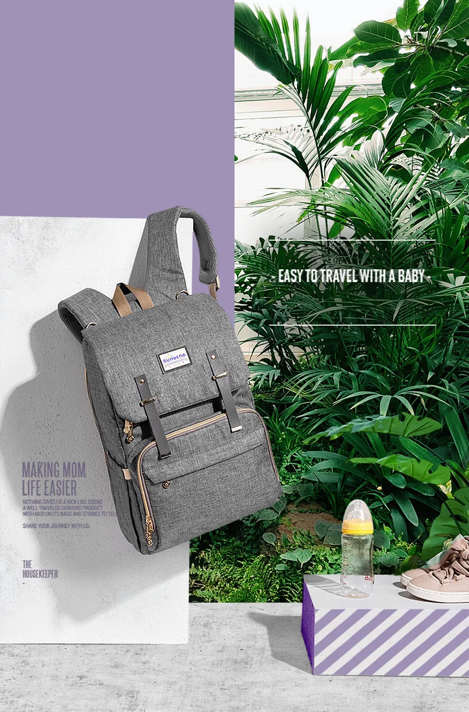 Canvas Diaper Bag Travel Backpack