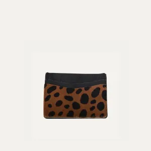 Card Holder | Black   Brown Cheetah