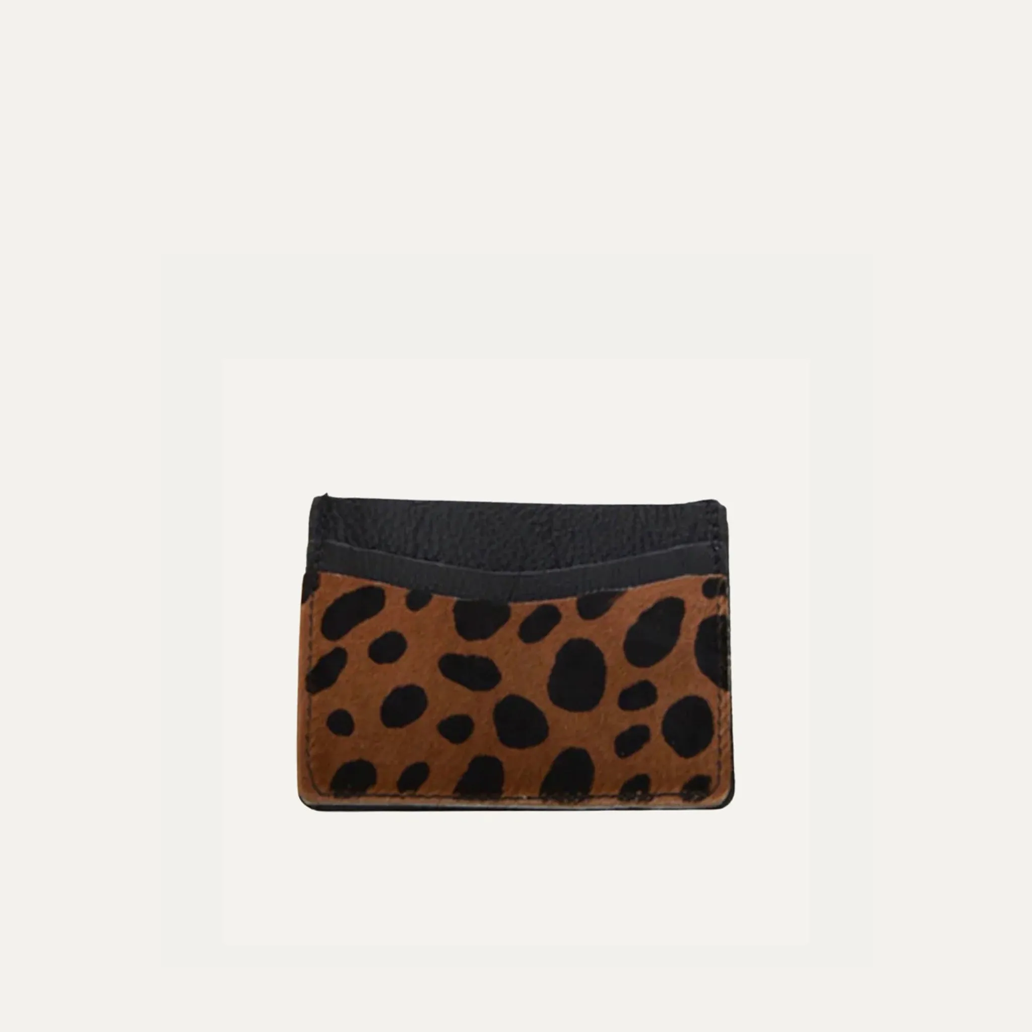Card Holder | Black   Brown Cheetah