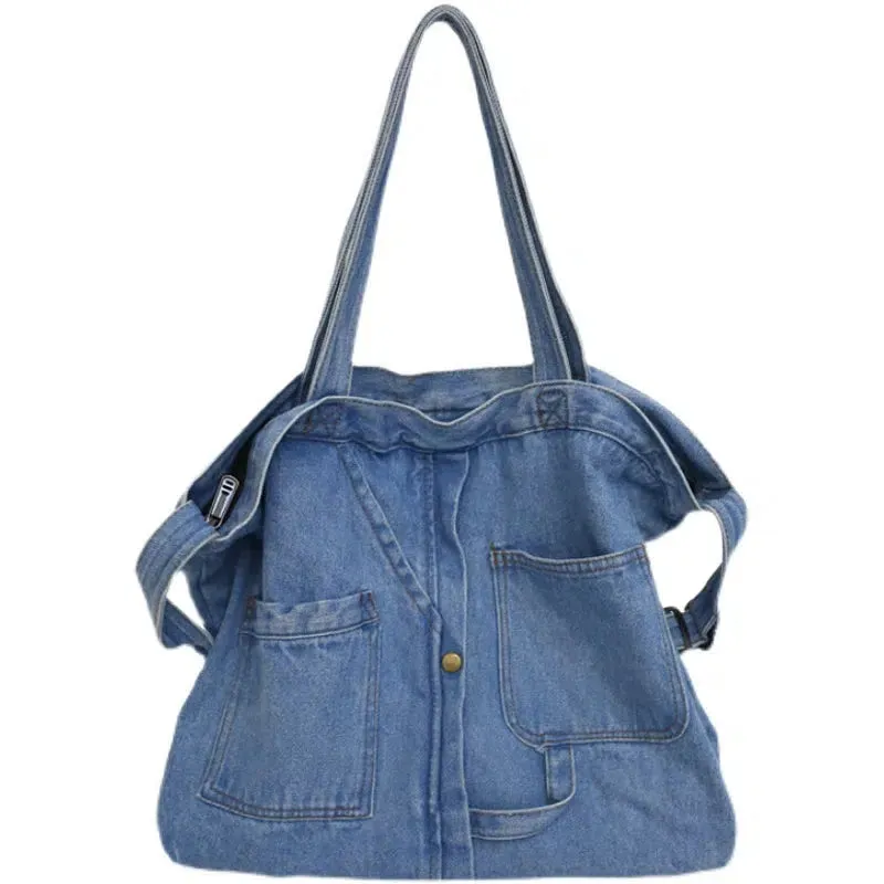 Casual Pocket Canvas Tote Bag