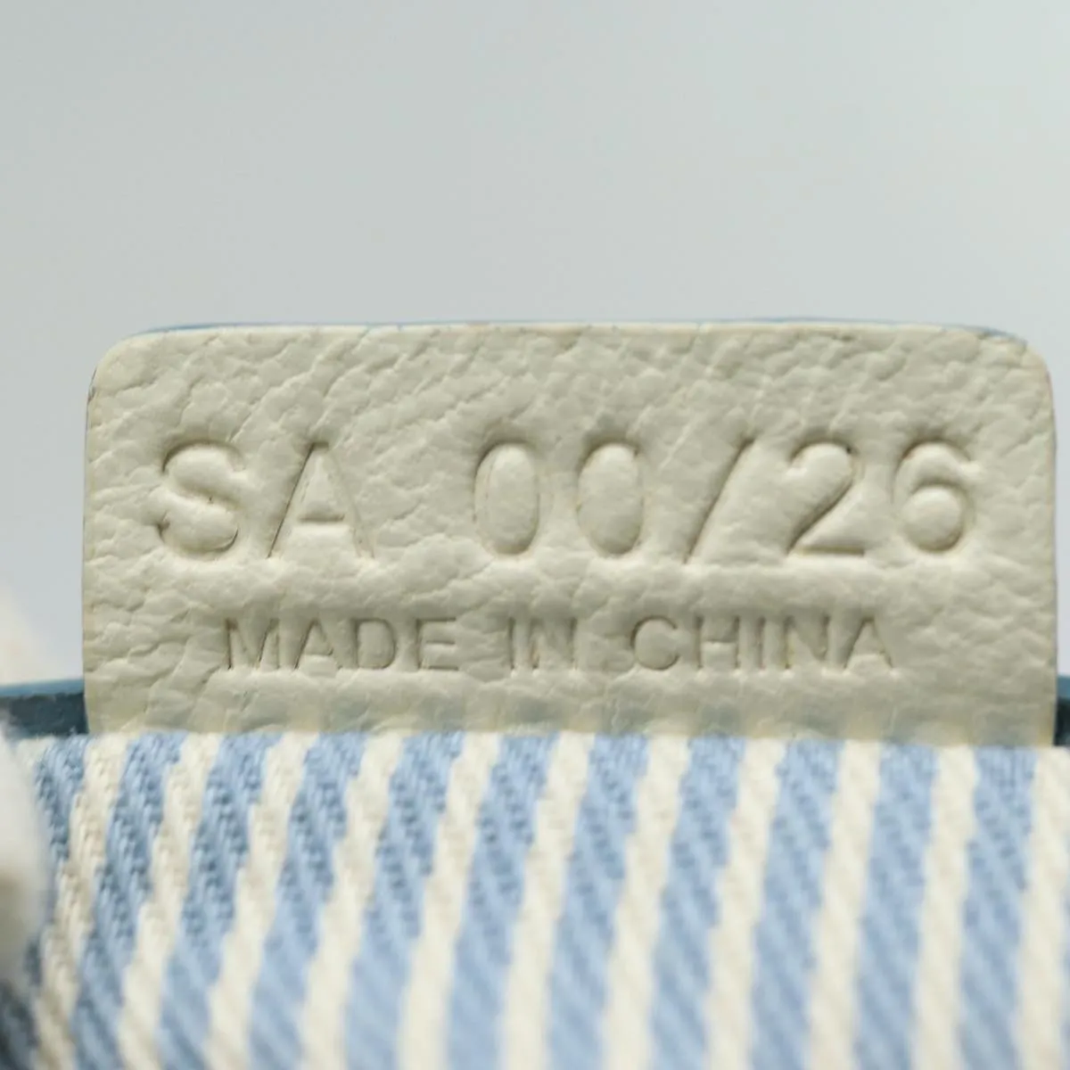 CELINE C Macadam Canvas Hand Bag Light Blue Auth mr302