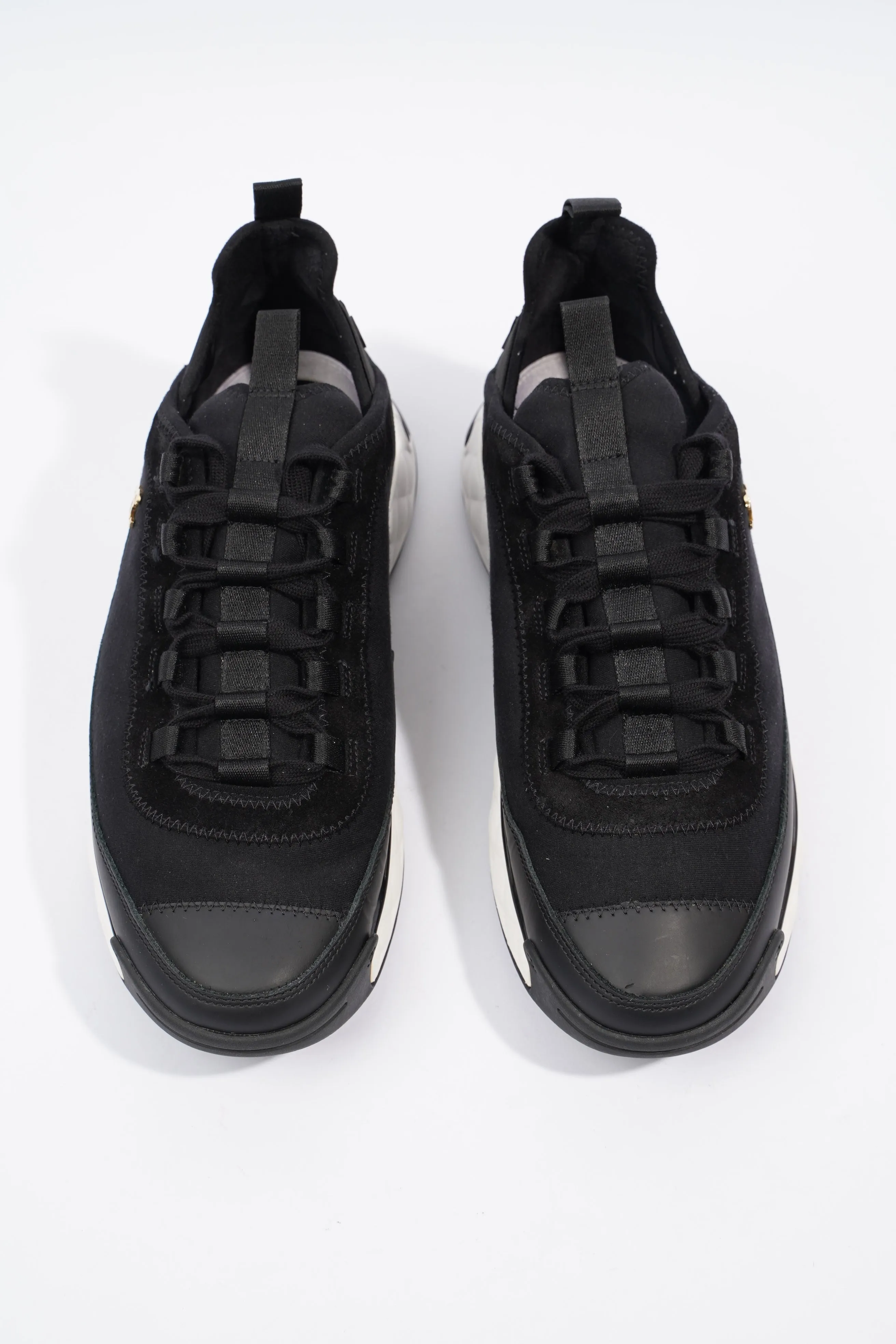 Chanel CC Logo Sneaker Black   White Nylon EU 41 UK 7