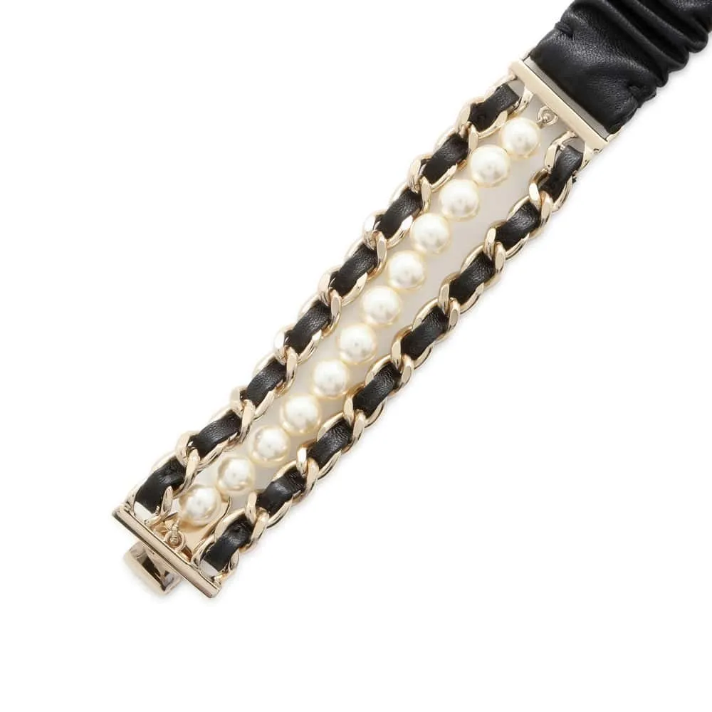 CHANEL CC Logo waist belt Black Lambskin