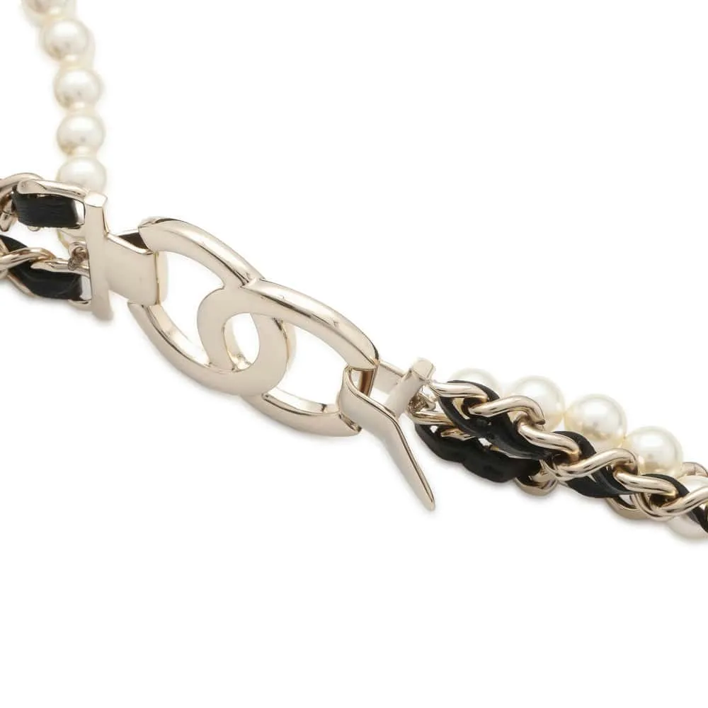 CHANEL CC Logo waist belt Black Lambskin