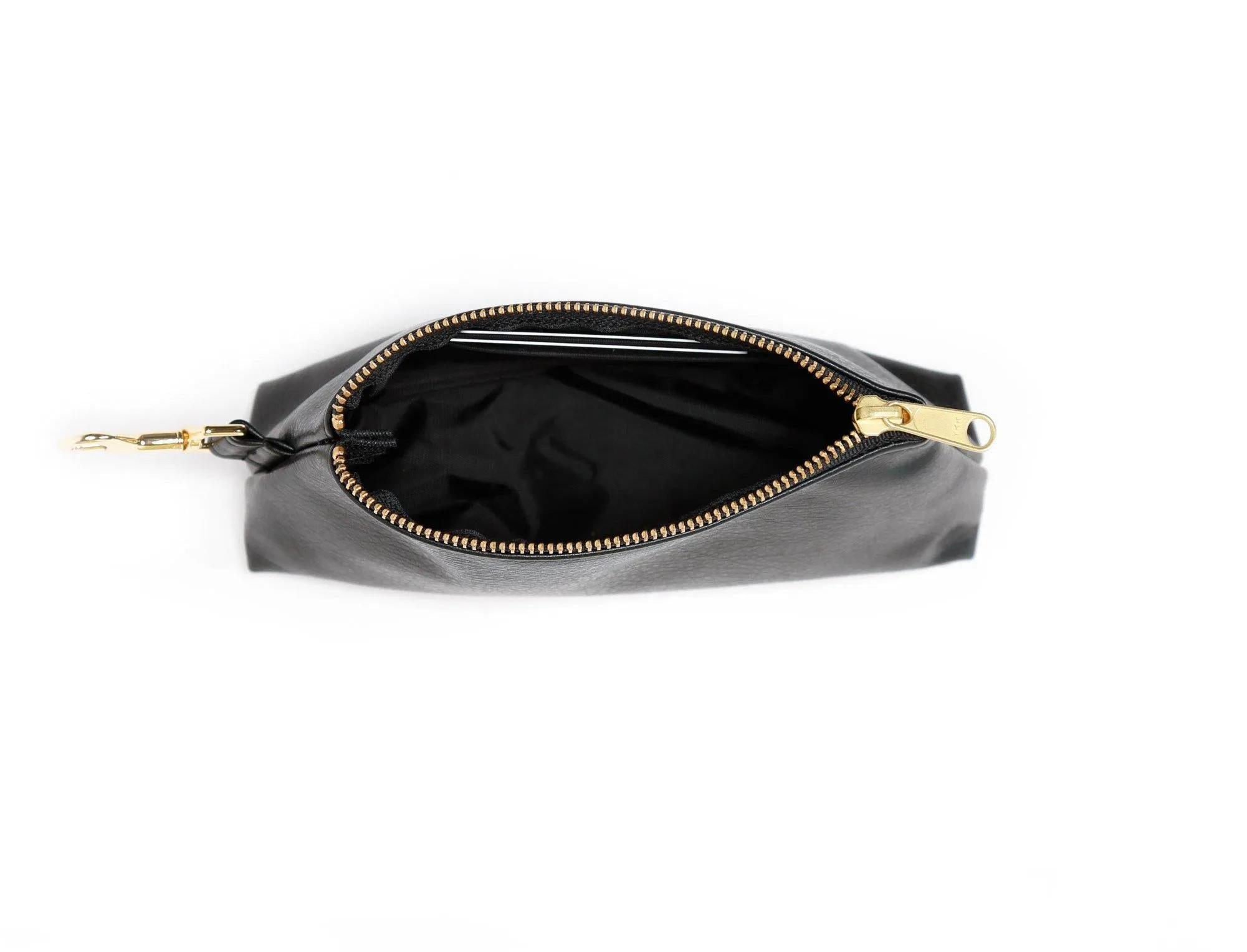 Classic Black PREMIUM LEATHER KEYPIT Set • Wristlet