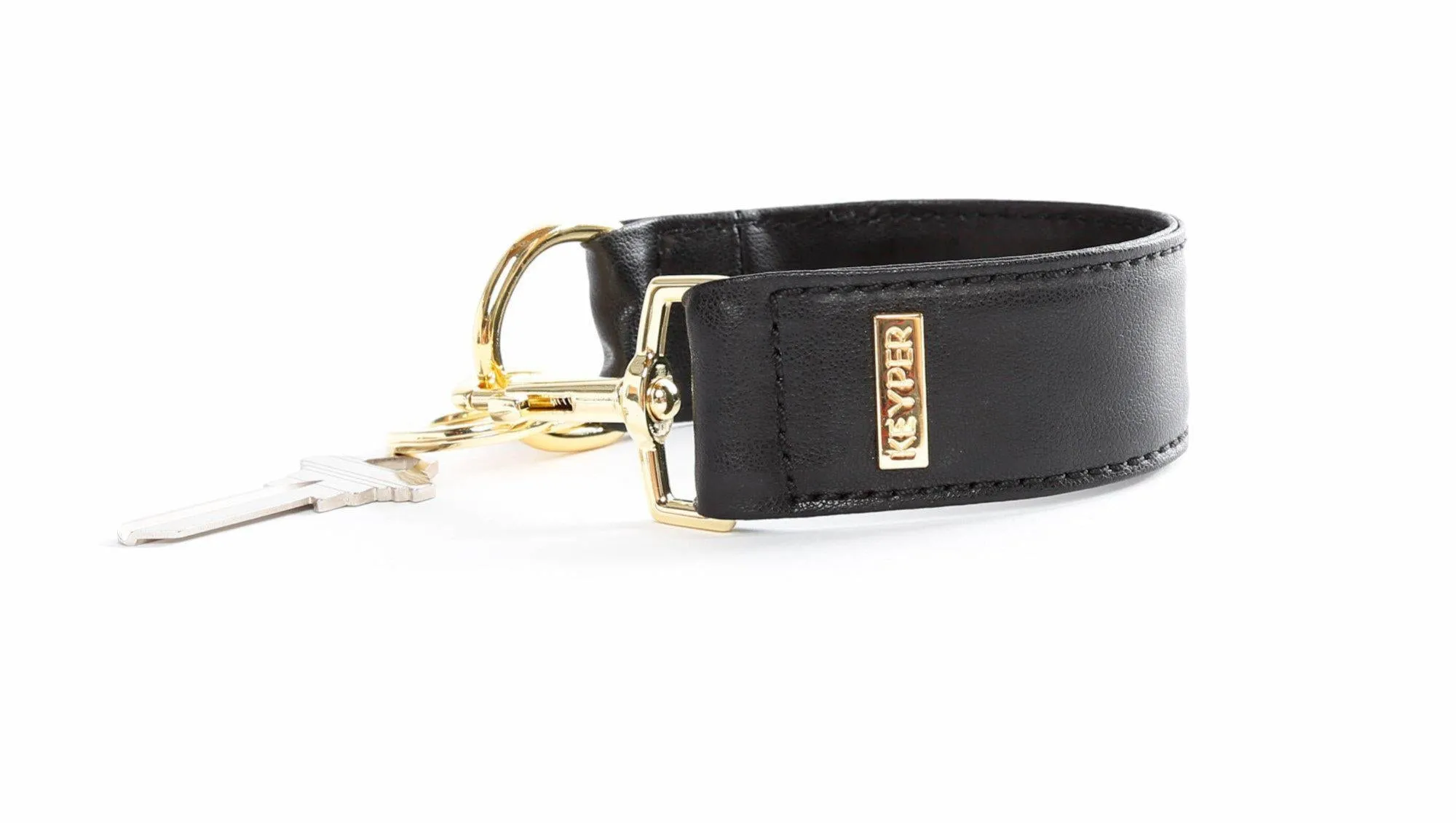 Classic Black PREMIUM LEATHER KEYPIT Set • Wristlet