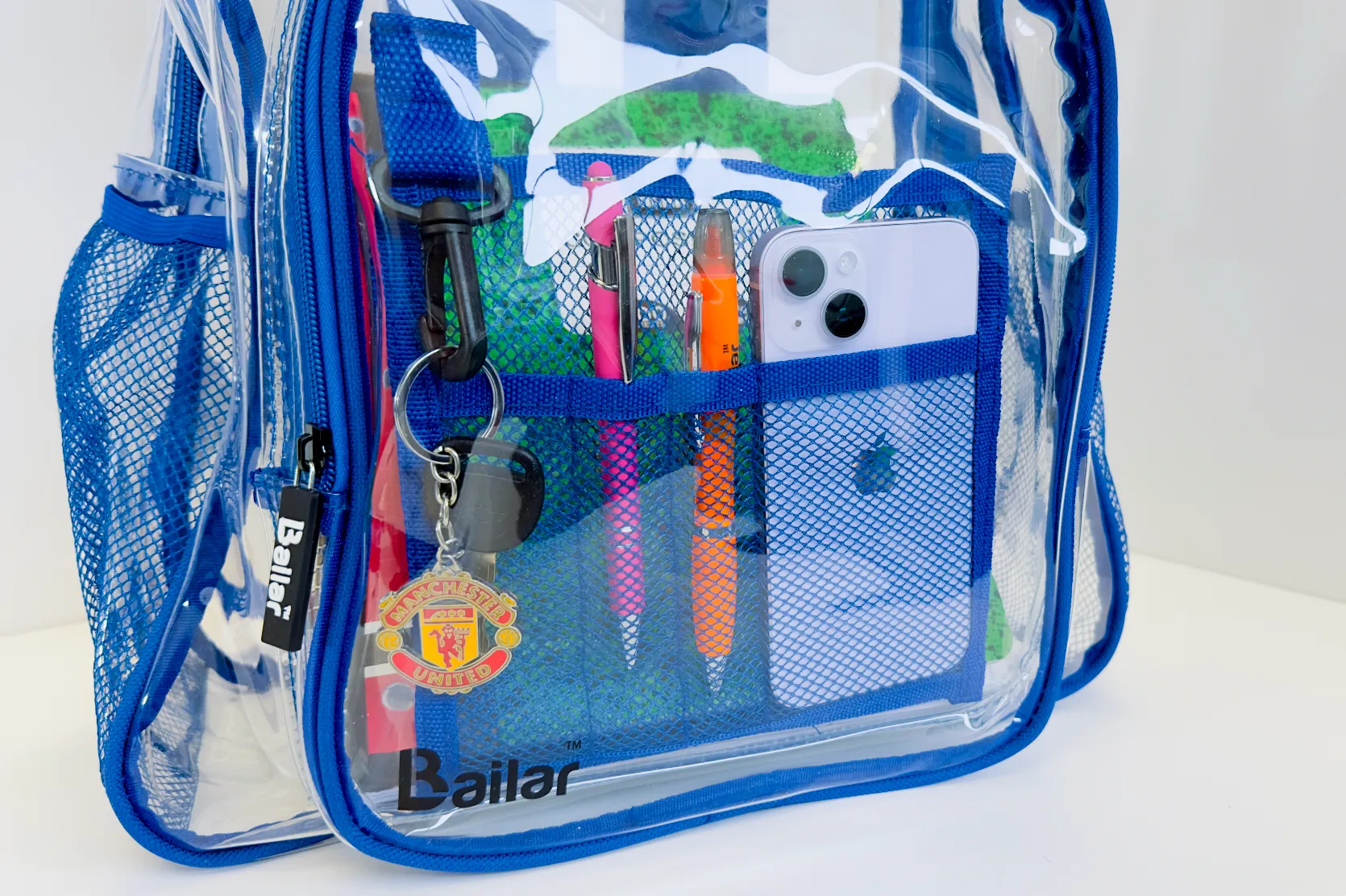 Clear Backpack Blue