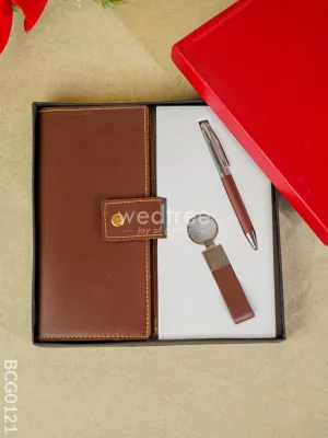 Corporate Gift - Passport Holder Combo - Brown - BCG0121