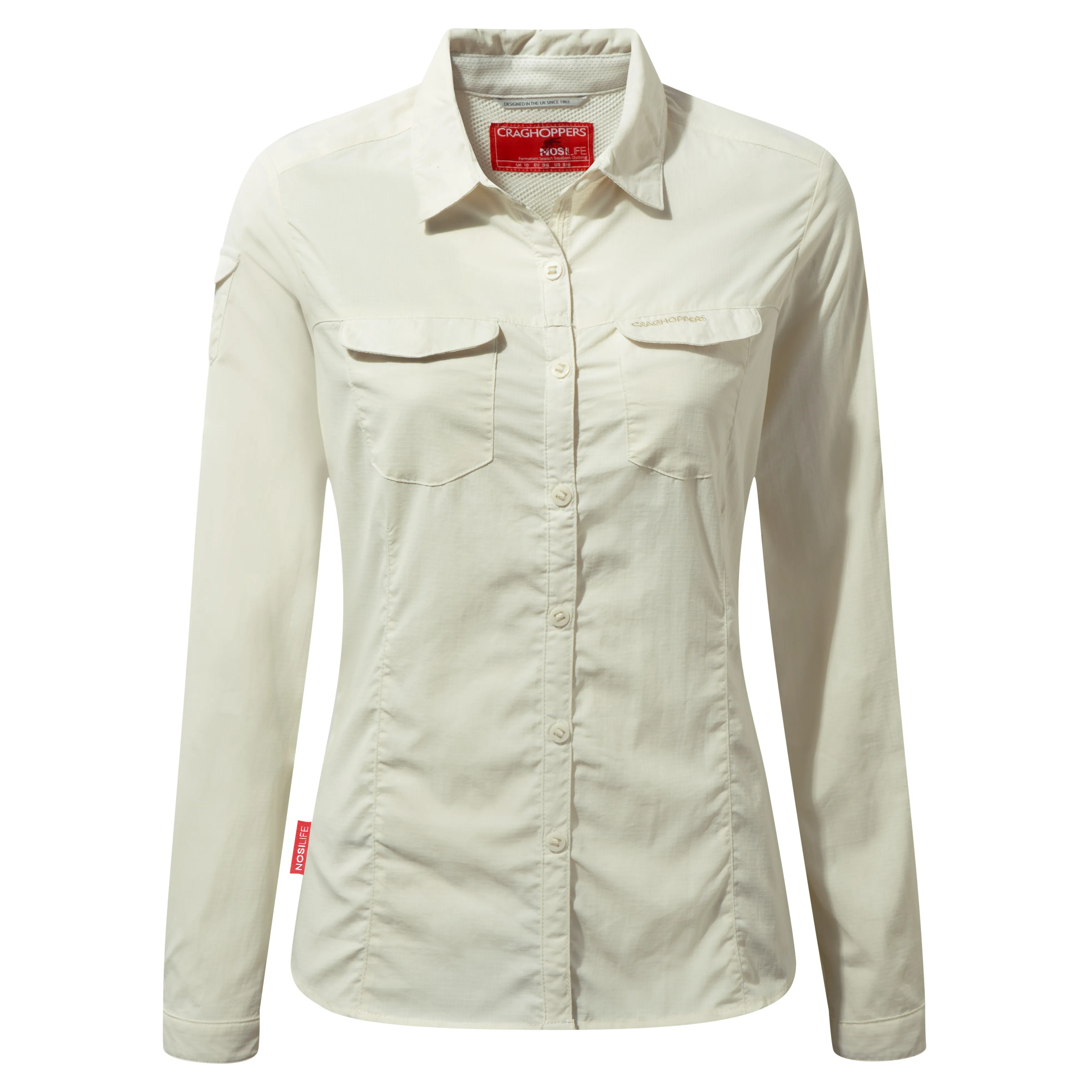 Craghoppers Women&#x27;s NosiLife Adventure Longsleeve Shirt Sea Salt | Buy Craghoppers Women&#x27;s NosiLife Adventure Longsleeve Shirt Sea Salt here | Outnorth