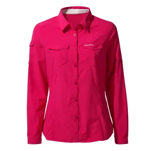 Craghoppers Women&#x27;s NosiLife Adventure Longsleeve Shirt Winter Rose | Buy Craghoppers Women&#x27;s NosiLife Adventure Longsleeve Shirt Winter Rose here | Outnorth