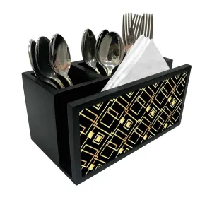 Cutlery Tissue Holder Napkin Stand -  Geometric