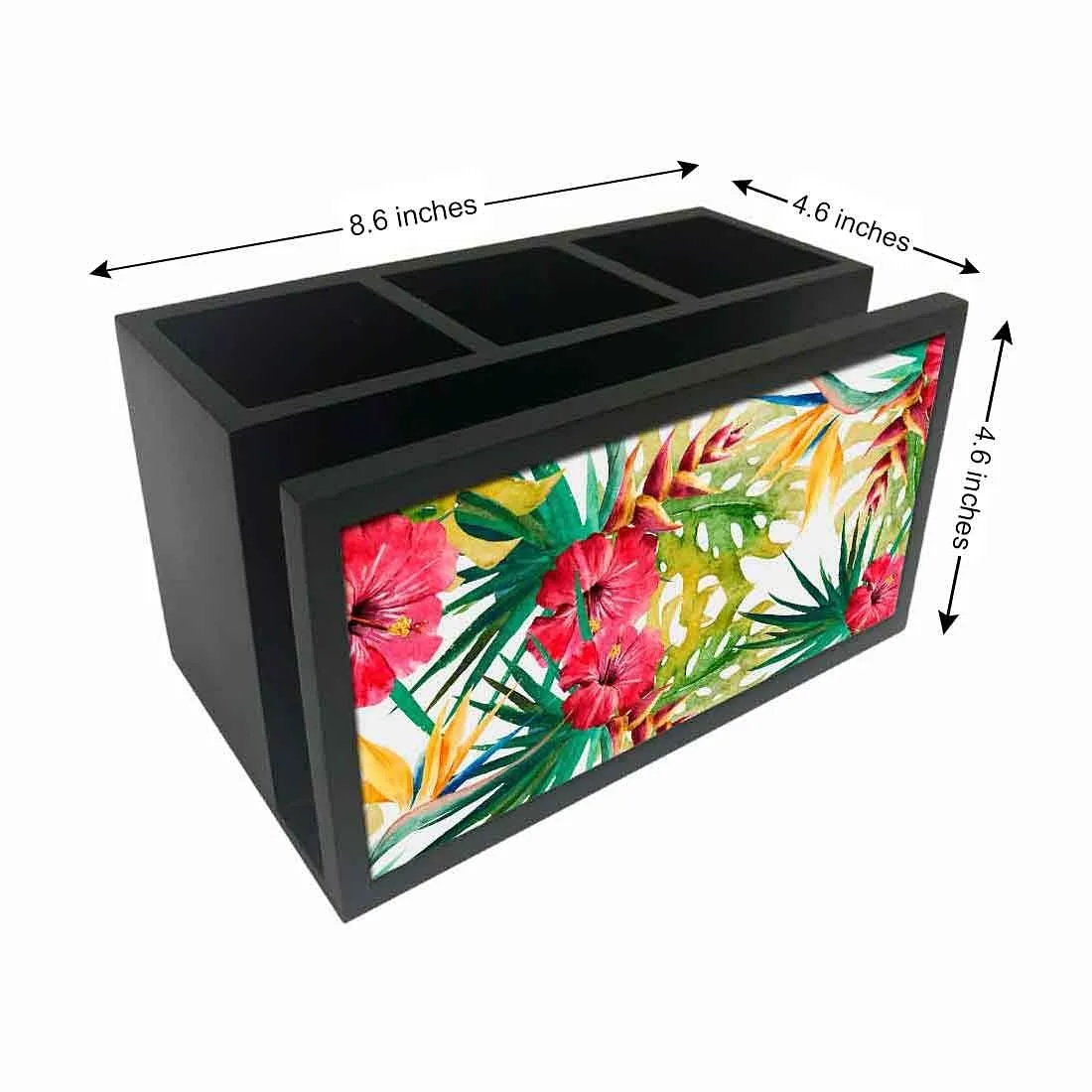 Cutlery Tissue Holder Napkin Stand -  Hibiscus and Leaf