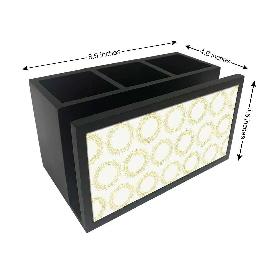 Cutlery Tissue Holder Napkin Stand -  Yellow Circle Design