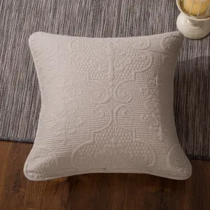 DaDa Bedding Taupe Beige Sand Dollar Floral Cotton Euro Sham 26” x 26” 1-Piece (JHW-585-EURO)