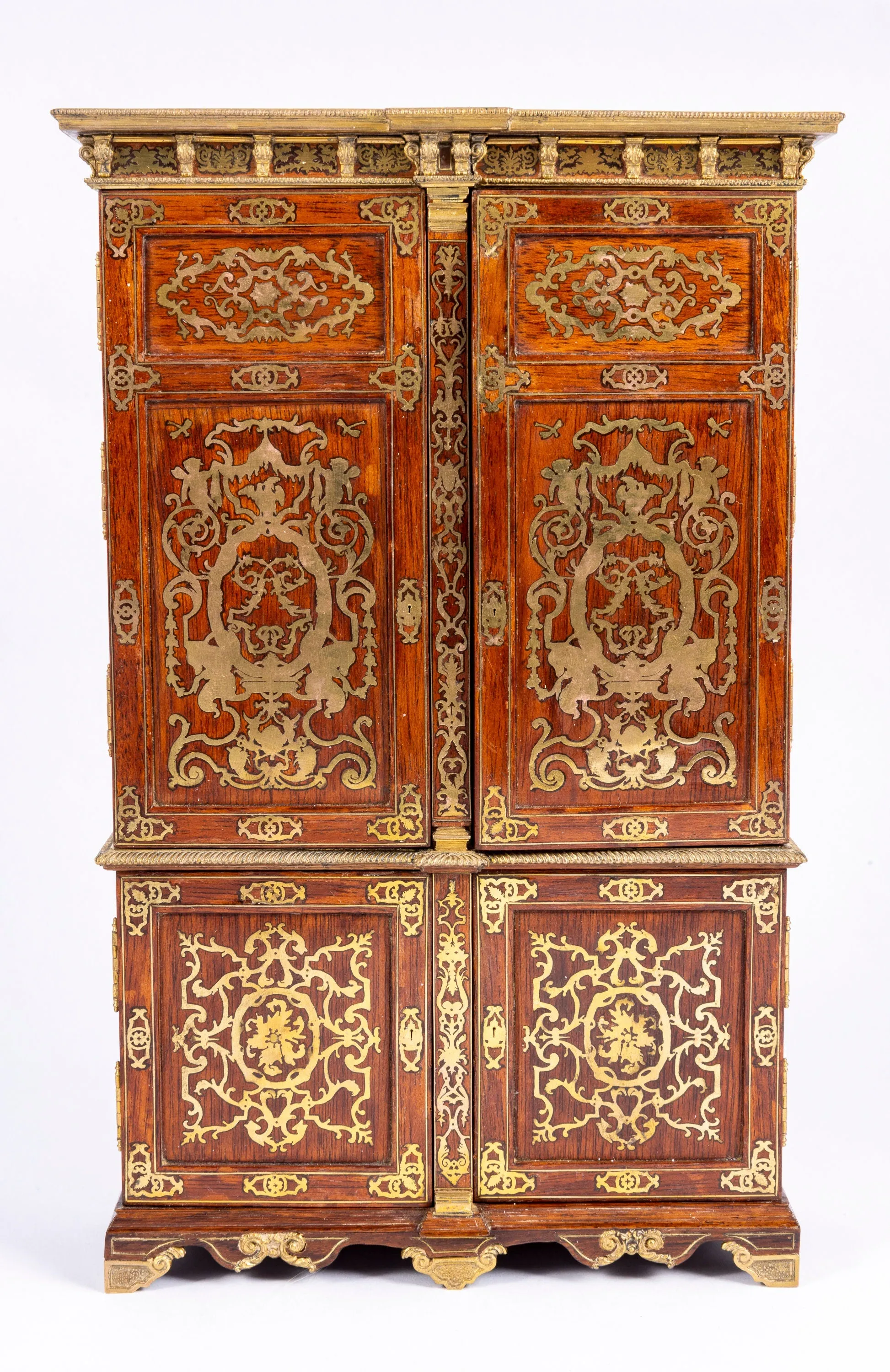 Dollhouse Miniature ~ Incredible Wardrobe with Brass by Rohit Khanna of India - From the Estate of Lee Lefkowitz