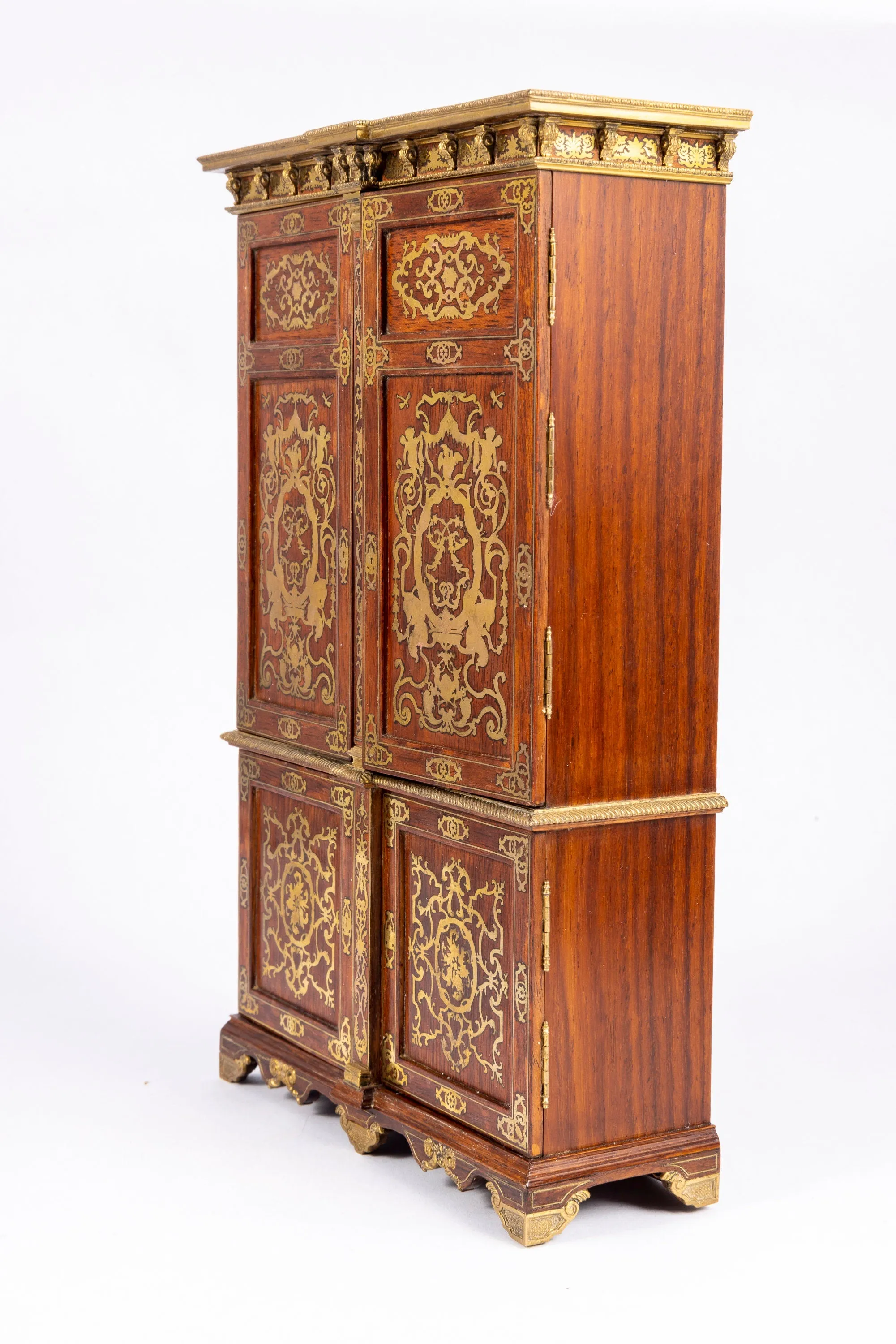Dollhouse Miniature ~ Incredible Wardrobe with Brass by Rohit Khanna of India - From the Estate of Lee Lefkowitz