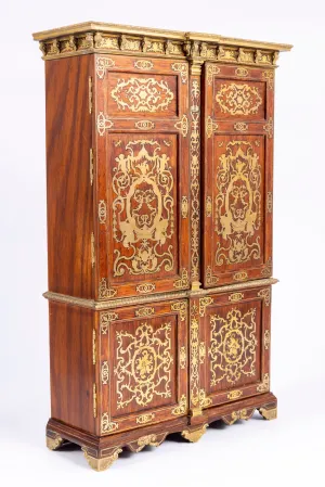 Dollhouse Miniature ~ Incredible Wardrobe with Brass by Rohit Khanna of India - From the Estate of Lee Lefkowitz