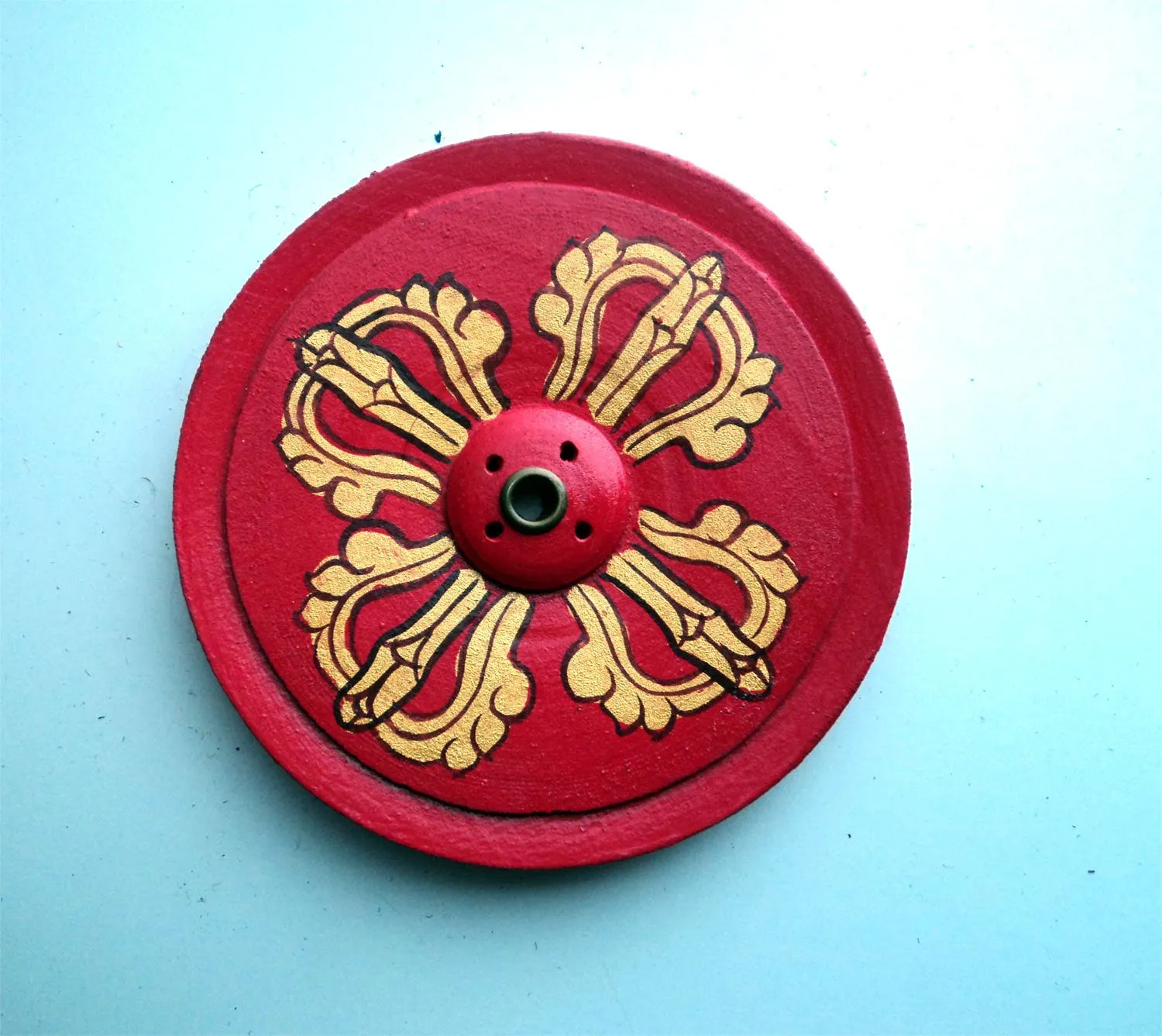 Double Dorjee Wooden Incense Burner