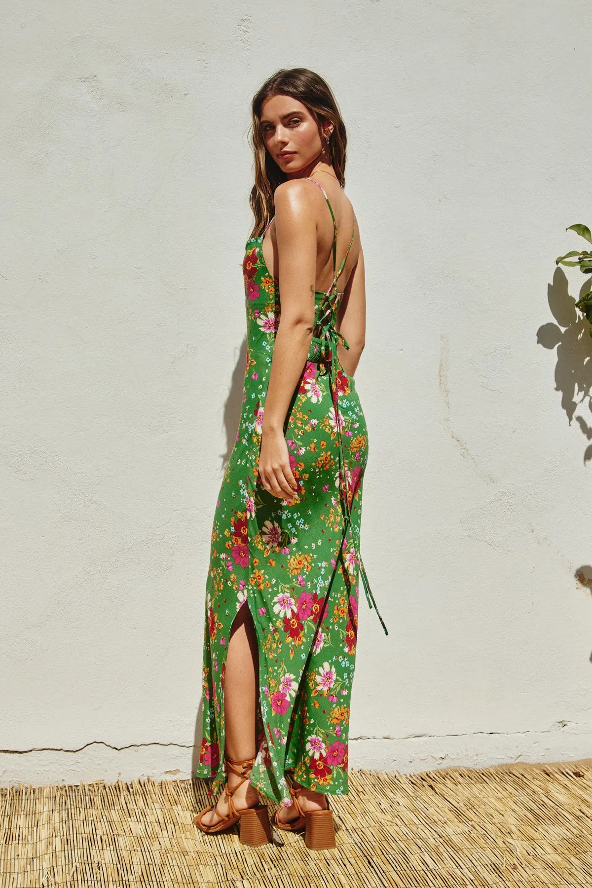 Dress Forum Spring Fling Cowl Neck Criss Cross Maxi Dress