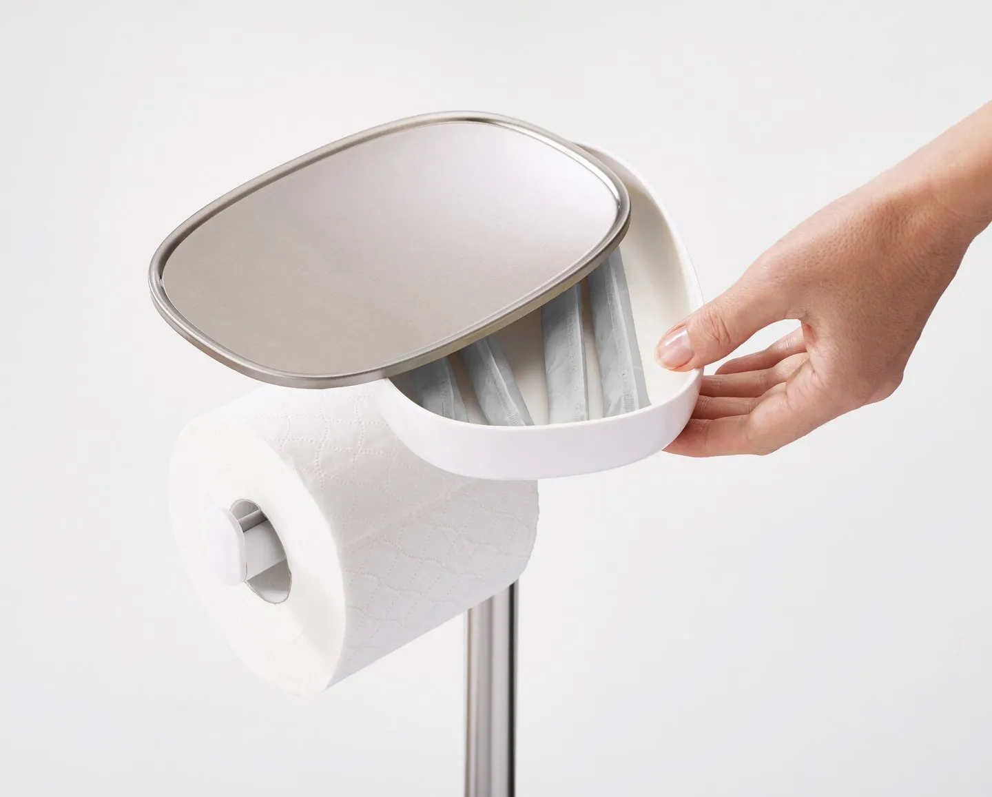 EasyStore Plus Toilet Paper Holder with Flex™ Steel Toilet Brush