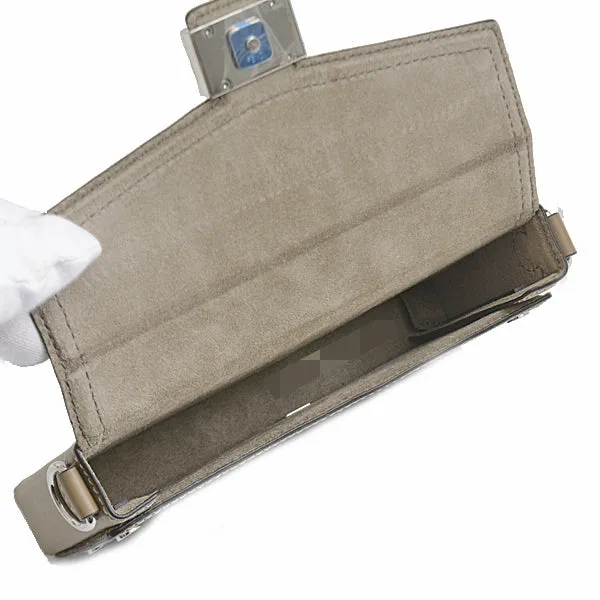 Fendi Canvas Zucca Baguette Soft Trunk Shoulder Bag