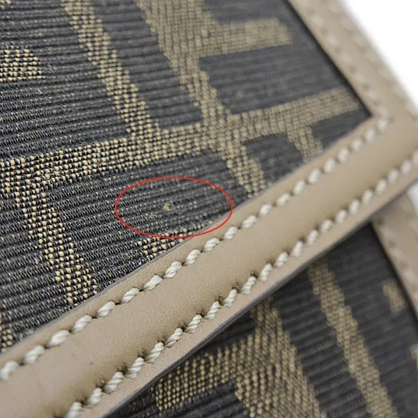 Fendi Canvas Zucca Baguette Soft Trunk Shoulder Bag