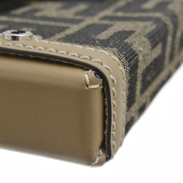 Fendi Canvas Zucca Baguette Soft Trunk Shoulder Bag